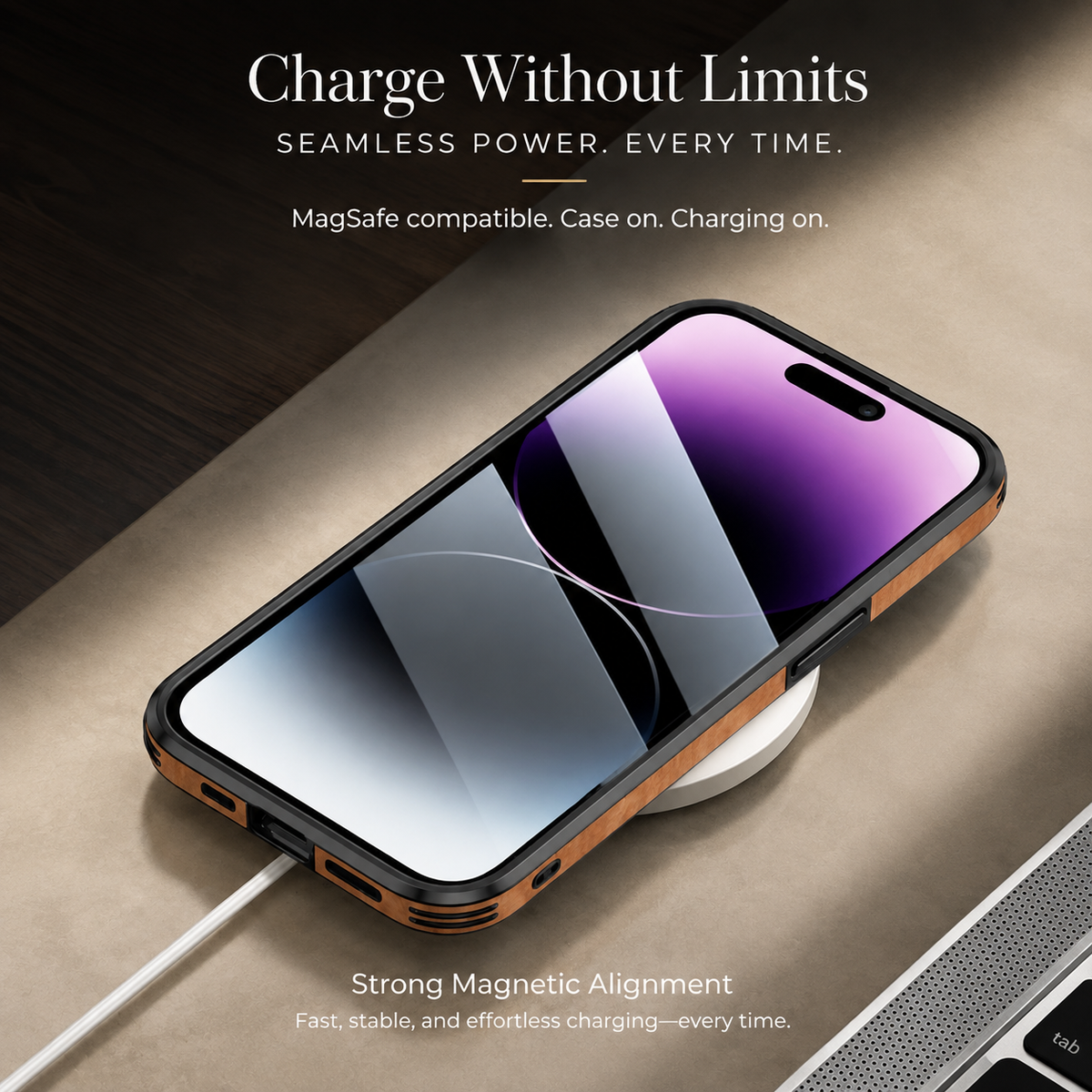 Premium iPhone Case MagSafe Leather Texture Silicone Shockproof Camera Lens Protection Slim Bumper Cover Scratch Wireless Charging Full Coverage Cases
