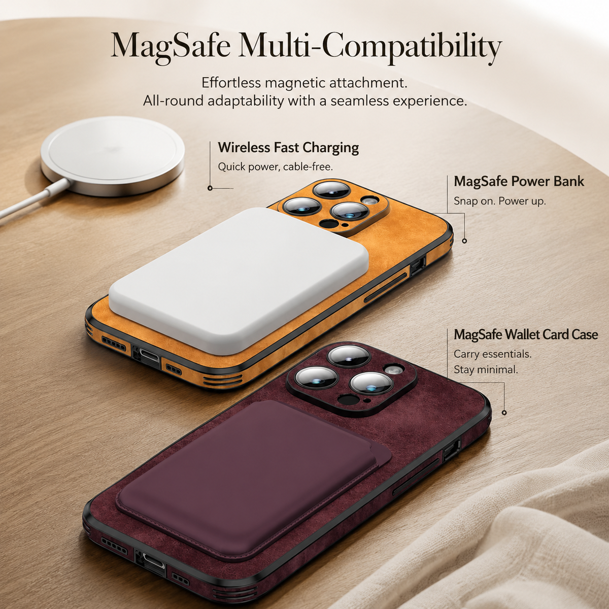 Premium iPhone Case MagSafe Leather Texture Silicone Shockproof Camera Lens Protection Slim Bumper Cover Scratch Wireless Charging Full Coverage Cases
