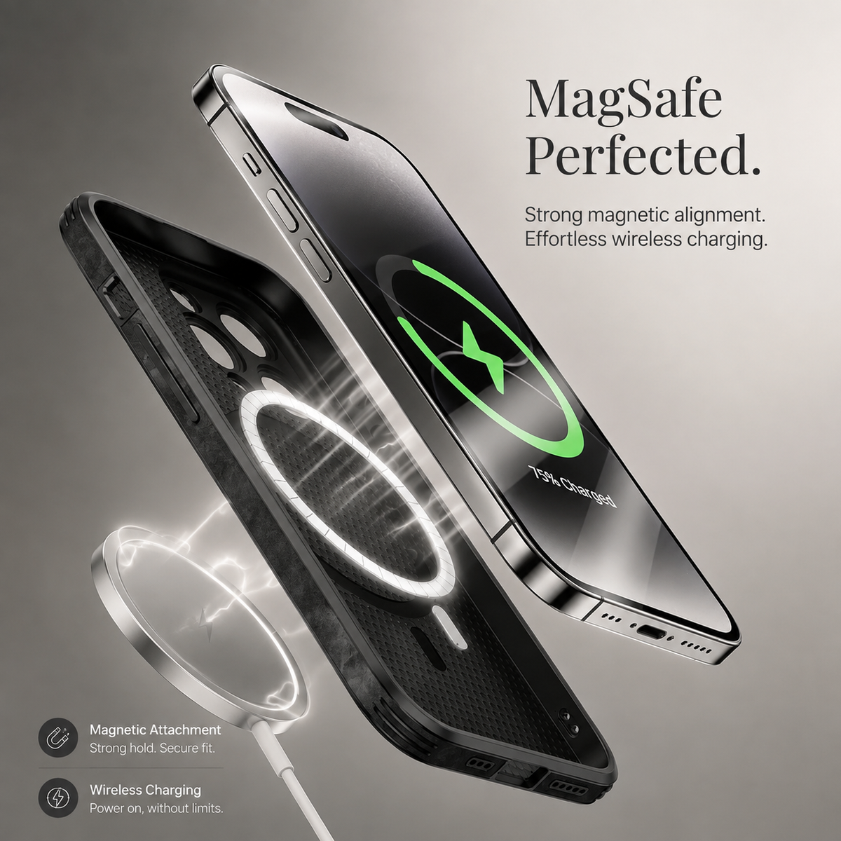 Premium iPhone Case MagSafe Leather Texture Silicone Shockproof Camera Lens Protection Slim Bumper Cover Scratch Wireless Charging Full Coverage Cases
