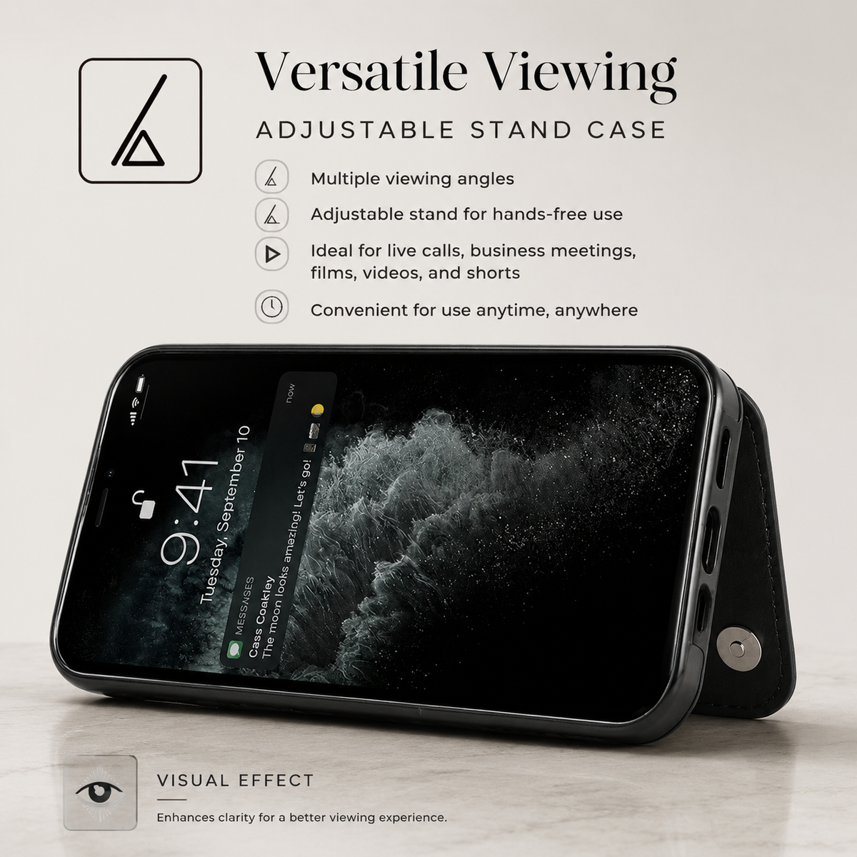 Premium iPhone Case MagSafe Leather Wallet Card Holder Flip Stand Magnetic Closure RFID Protective Cover Shockproof Camera Bumper Full Coverage Modern