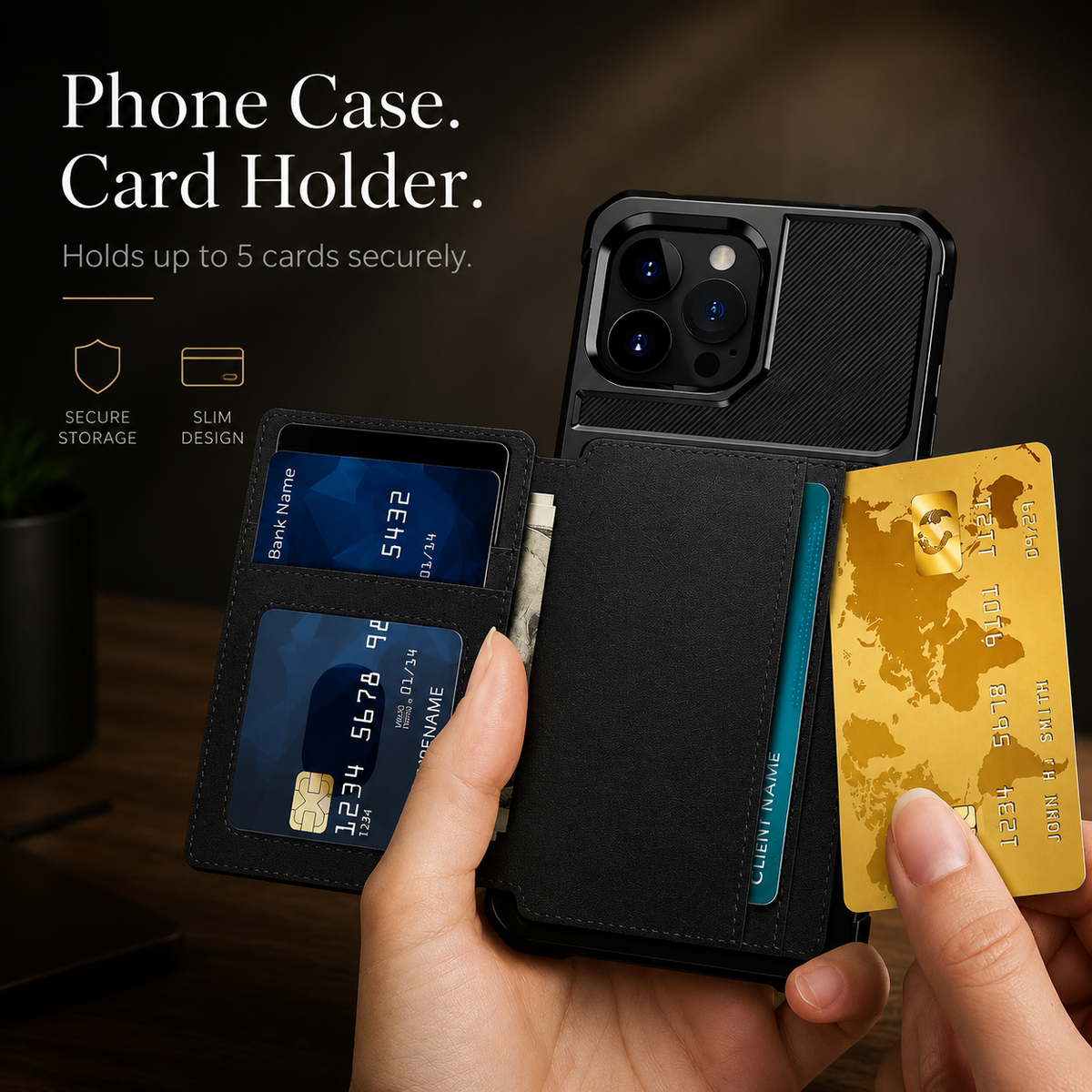 Premium iPhone Case MagSafe Leather Wallet Card Holder Flip Stand Shockproof Protective Cover Anti Fingerprint Anti Scratch Slim Magnet 360 Full Cover