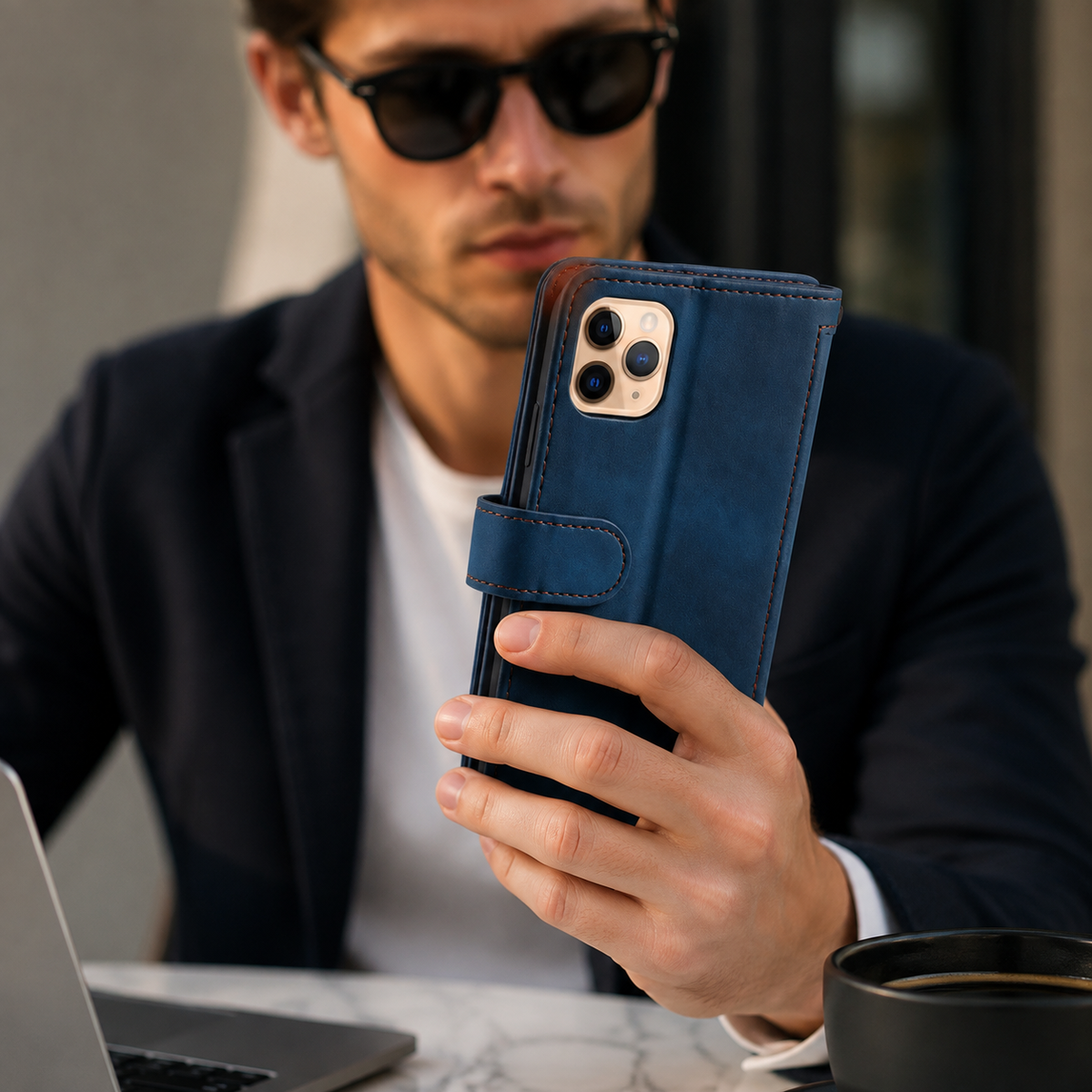Premium iPhone Case MagSafe Leather Zipper Wallet Card Holder Flip Stand Strap Shockproof Camera Protection Magnetic Full Coverage Slim Design Clean