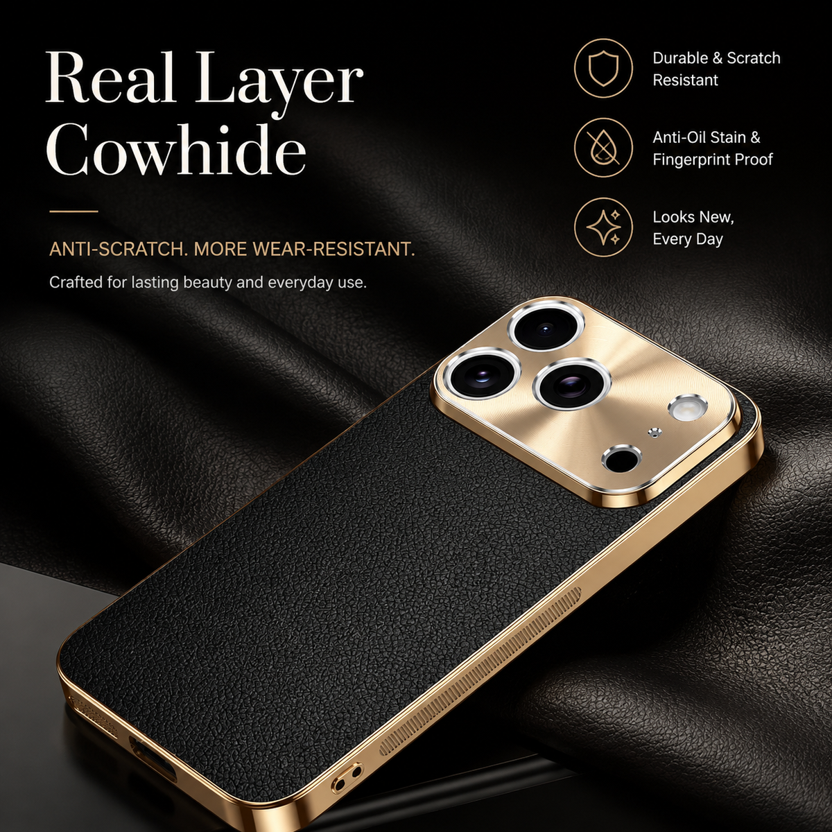 Premium iPhone Case MagSafe Lychee Leather Back Electroplated Frame Shockproof Camera Lens Protection Full Coverage Slim Magnetic Protective Cover