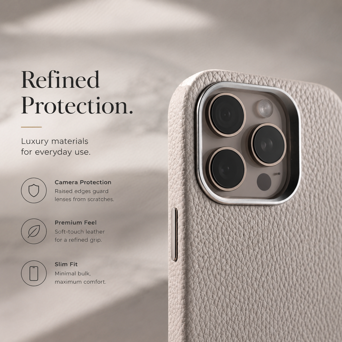 Premium iPhone Case MagSafe Lychee Leather Magnetic Shockproof Protective Cover Alloy Camera Lens Anti Scratch Non Slip Matte Full Coverage Business Case