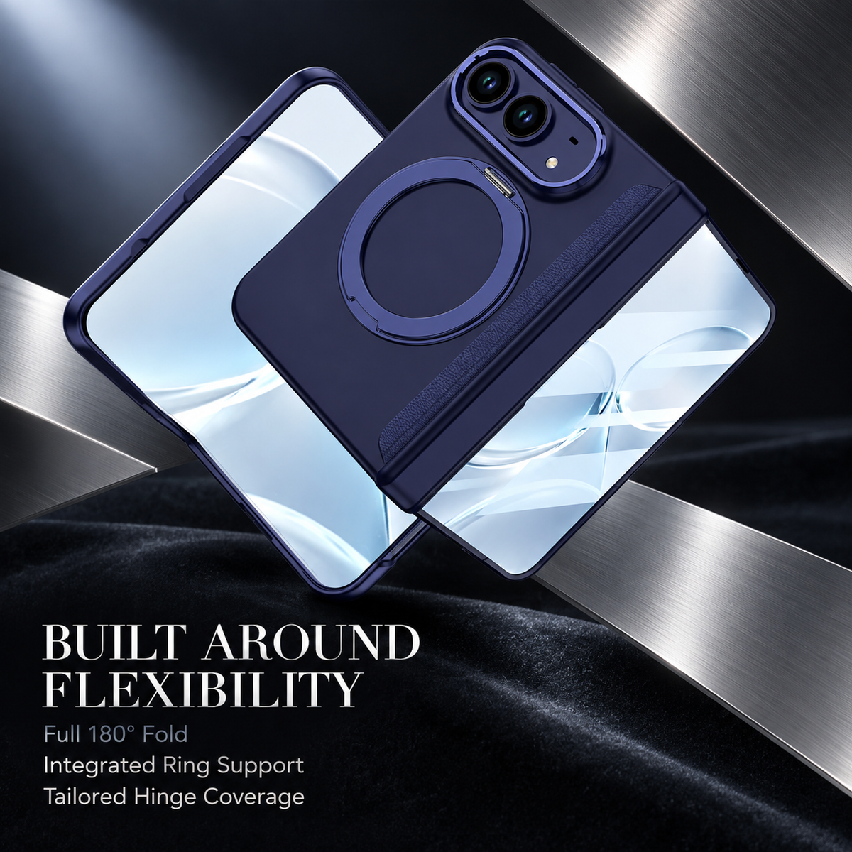 Premium iPhone Case MagSafe Magnetic 360 Ring Stand Foldable Stand Cover Full Protection Fingerprint Resistant Shockproof Bumper Slim Durable Phone Case