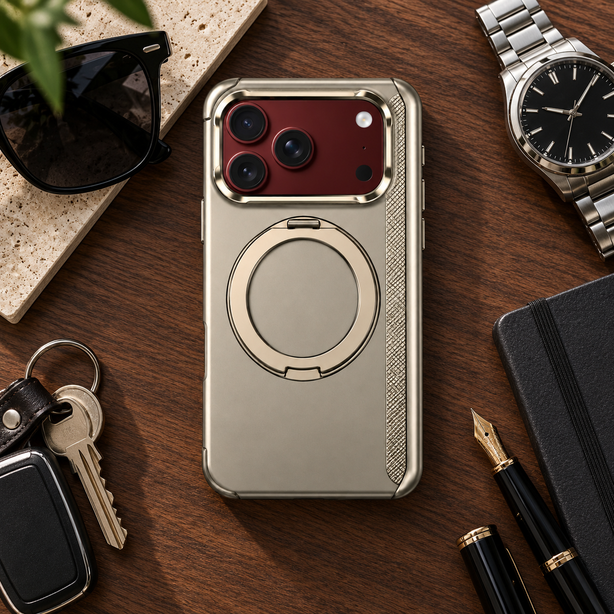 Premium iPhone Case MagSafe Magnetic 360 Ring Stand Foldable Stand Cover Full Protection Fingerprint Resistant Shockproof Bumper Slim Durable Phone Case