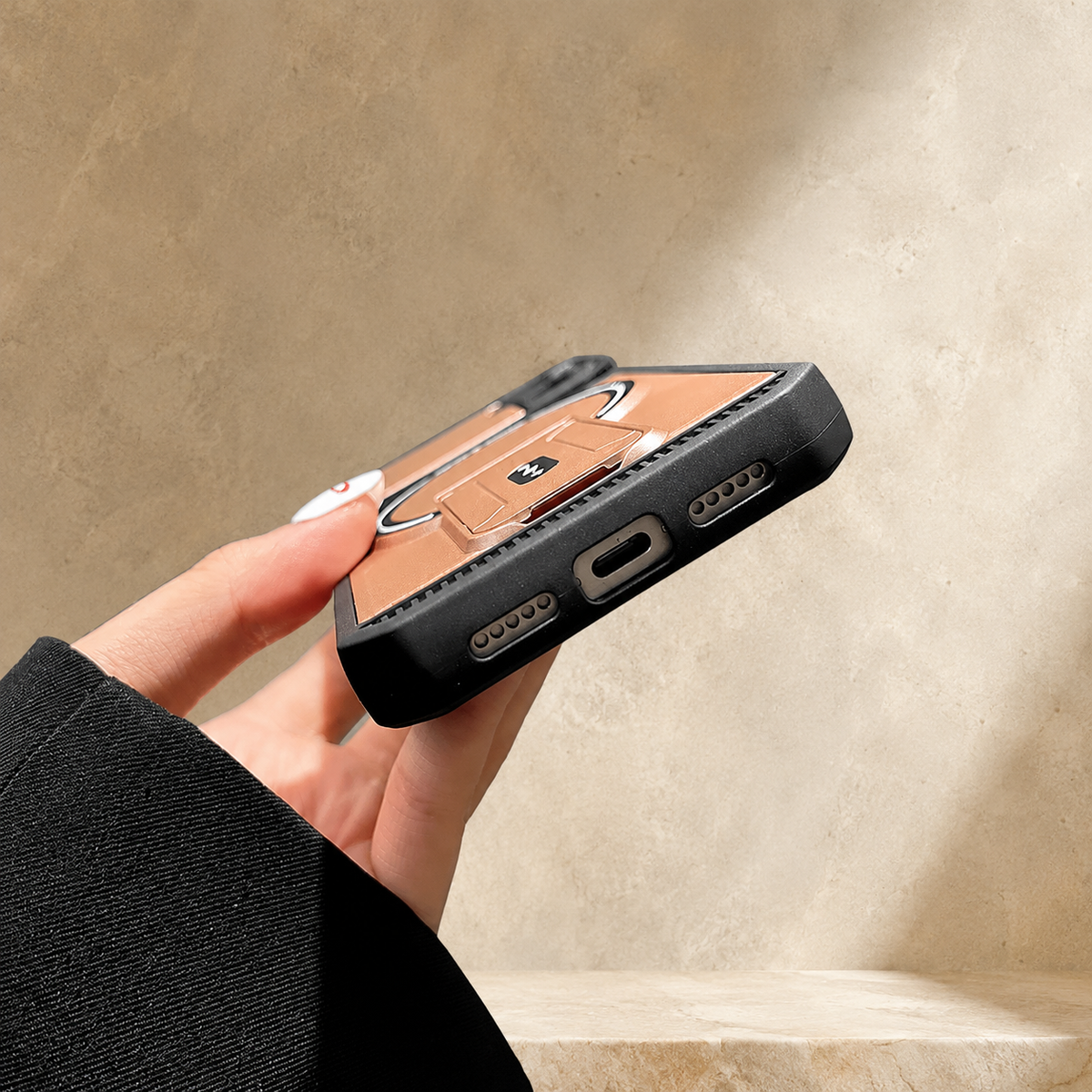 Premium iPhone Case MagSafe Magnetic Bracket Stand Camera Lens Protection Shockproof Silicone Protective Cover Non Slip Slim Reinforced Bumper Case