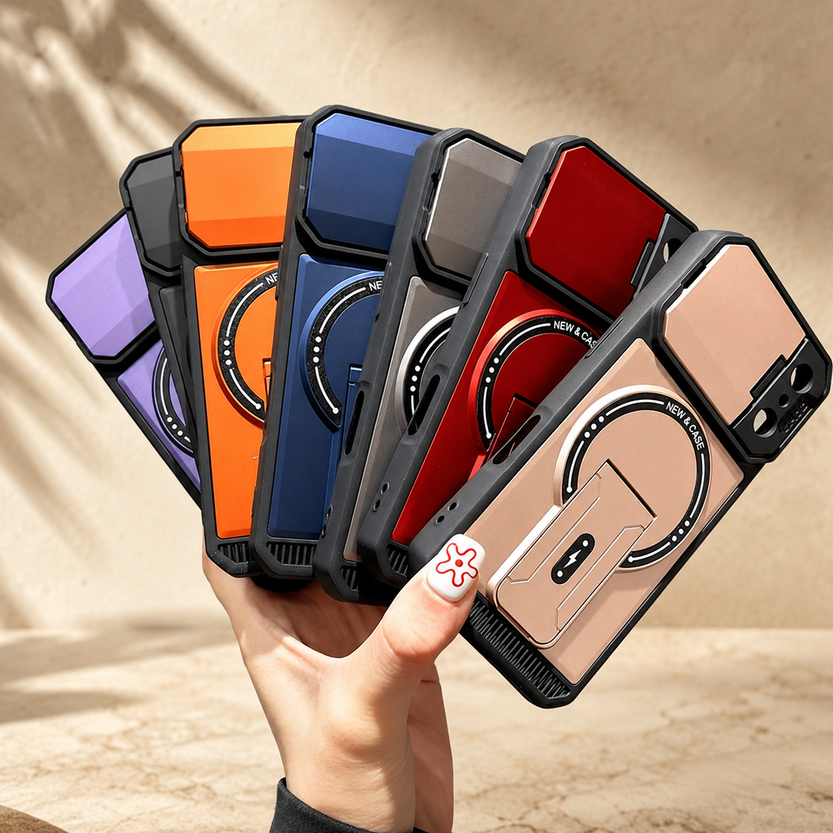Premium iPhone Case MagSafe Magnetic Bracket Stand Camera Lens Protection Shockproof Silicone Protective Cover Non Slip Slim Reinforced Bumper Case