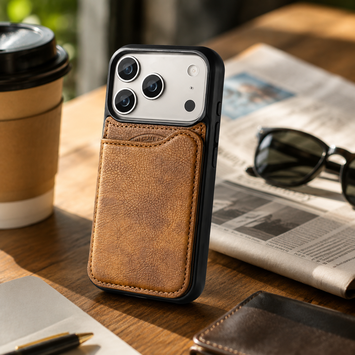 Premium iPhone Case MagSafe Magnetic Flip Wallet Leather Card Holder Shockproof Protective Cover Anti Fingerprint Full Access Slim Design
