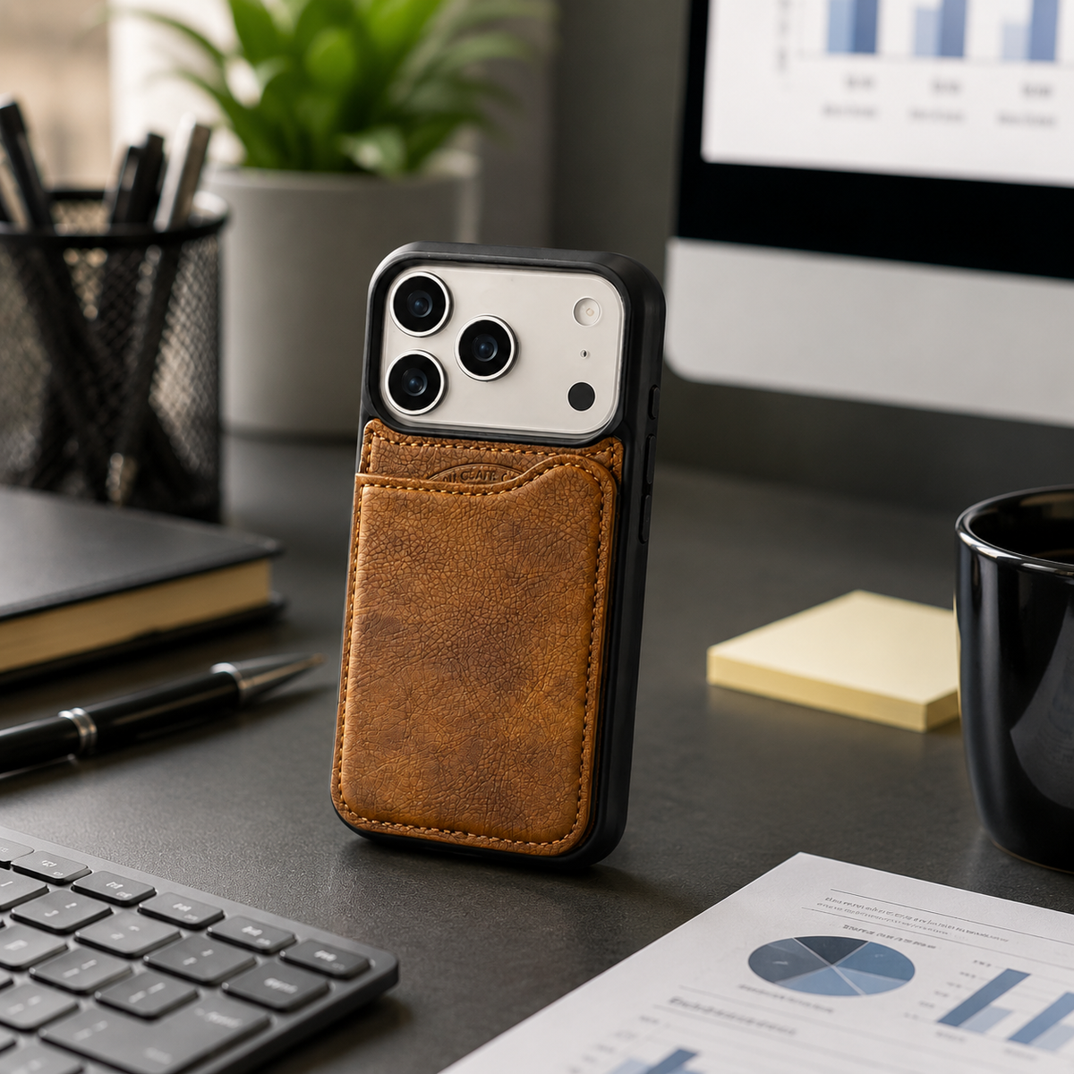 Premium iPhone Case MagSafe Magnetic Flip Wallet Leather Card Holder Shockproof Protective Cover Anti Fingerprint Full Access Slim Design