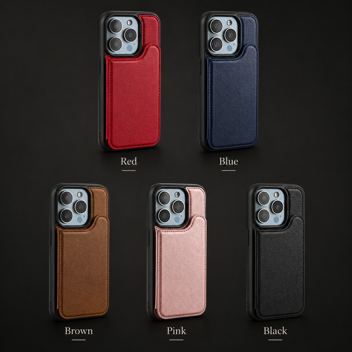 Premium iPhone Case MagSafe Magnetic Flip Wallet Leather Card Holder Shockproof Protective Cover Anti Fingerprint Full Access Slim Design
