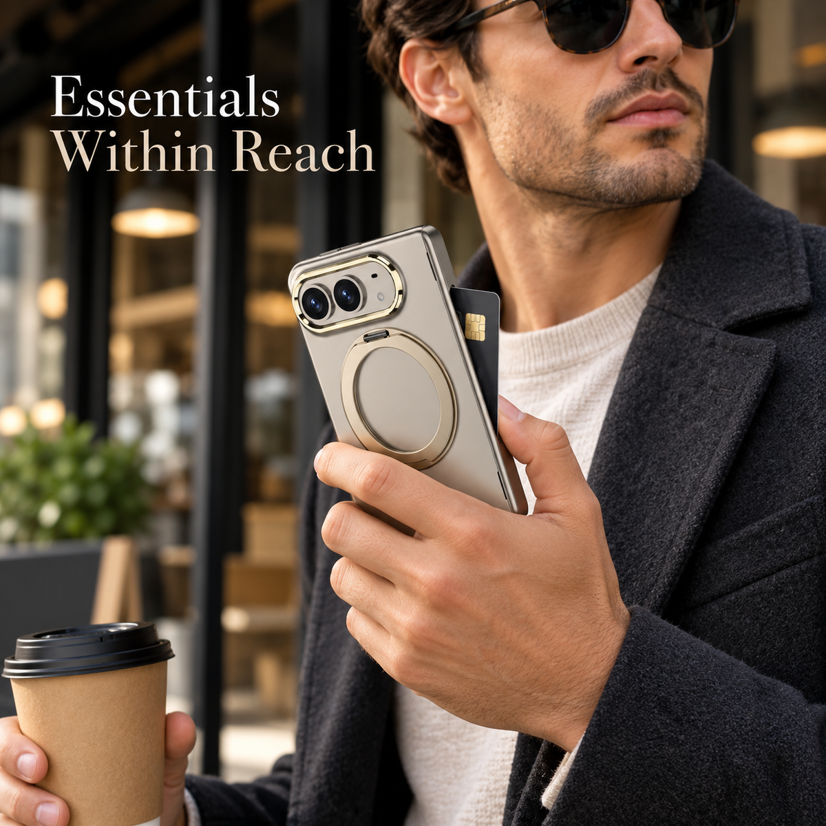 Premium iPhone Case MagSafe Magnetic Folding Stand Shockproof Durable Slim Protective Non Slip Tough Phone Cover with Hands Free Viewing Support