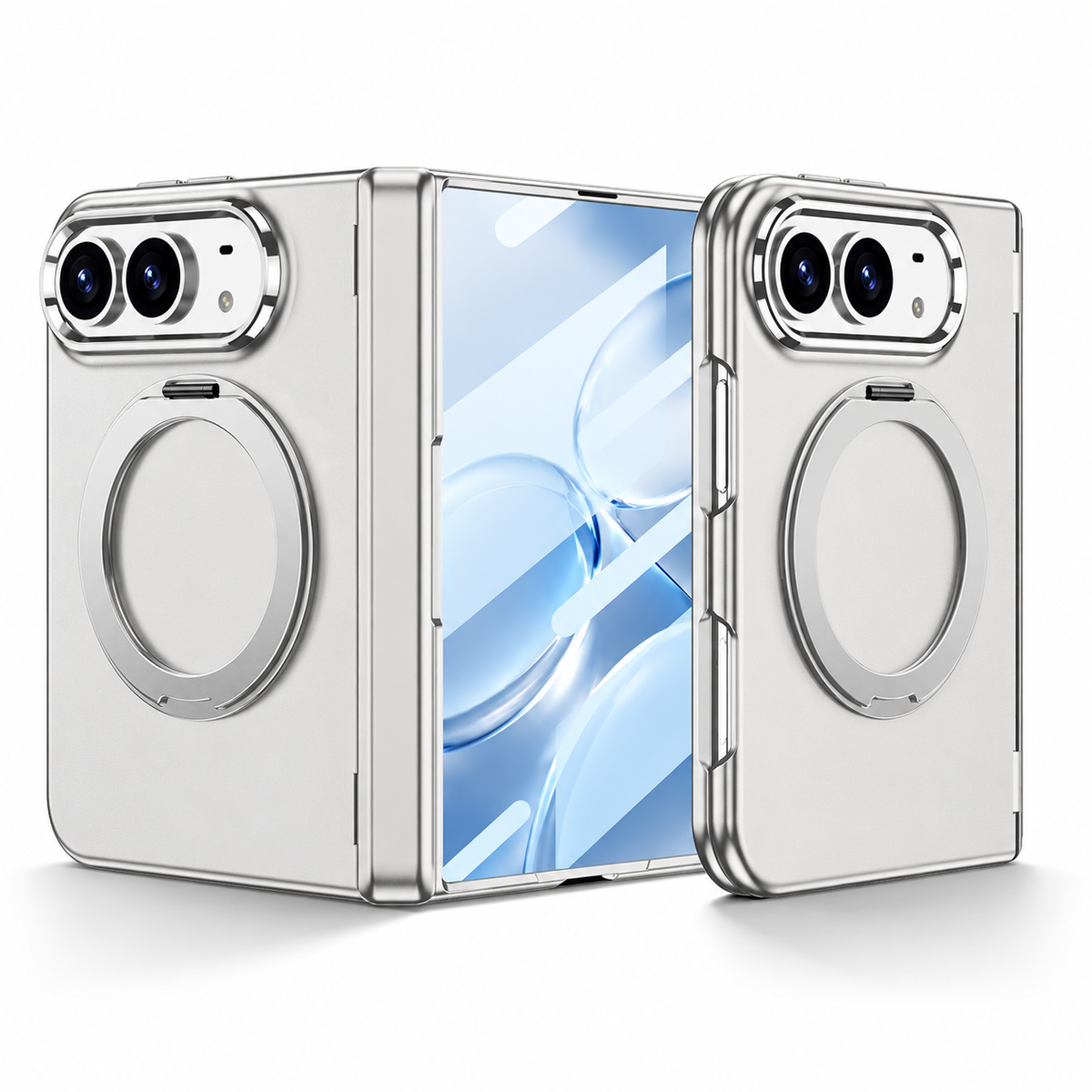 Premium iPhone Case MagSafe Magnetic Folding Stand Shockproof Durable Slim Protective Non Slip Tough Phone Cover with Hands Free Viewing Support