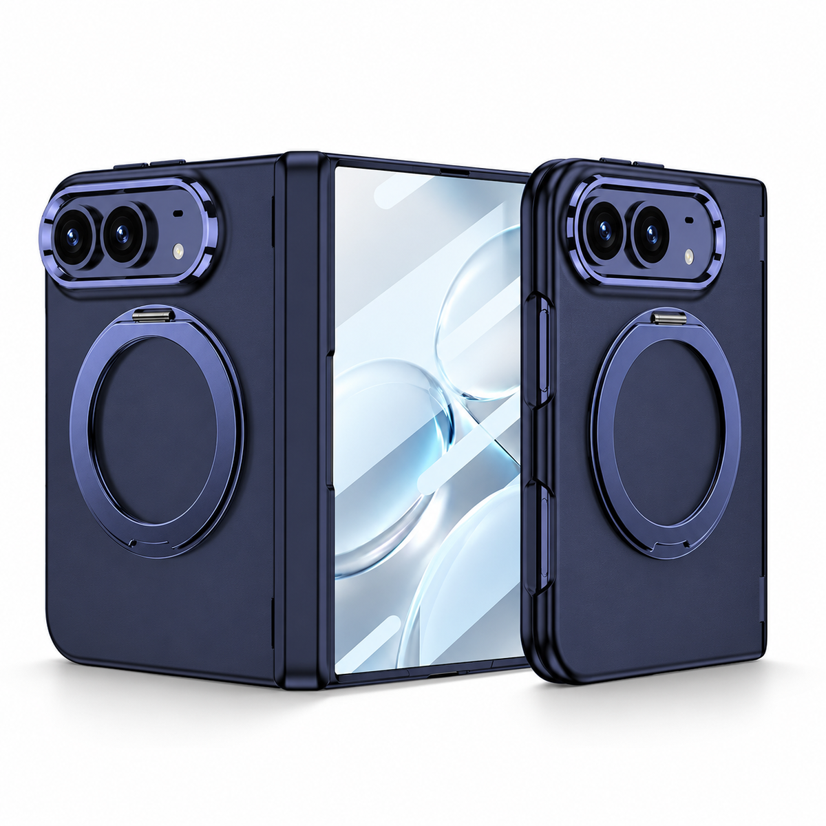 Premium iPhone Case MagSafe Magnetic Folding Stand Shockproof Durable Slim Protective Non Slip Tough Phone Cover with Hands Free Viewing Support