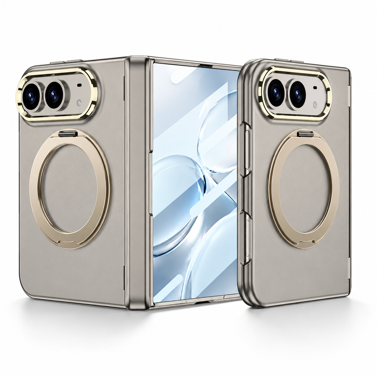 Premium iPhone Case MagSafe Magnetic Folding Stand Shockproof Durable Slim Protective Non Slip Tough Phone Cover with Hands Free Viewing Support