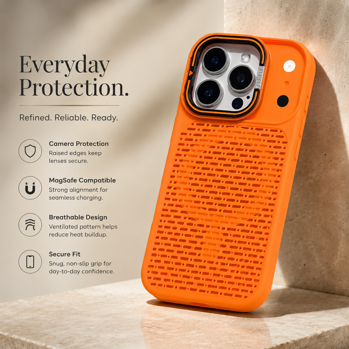 Premium iPhone Case MagSafe Magnetic Heat Dissipation Shockproof Acrylic Protective Cover Built In Holder Kickstand Slim Cooling Bumper Hard Back Case