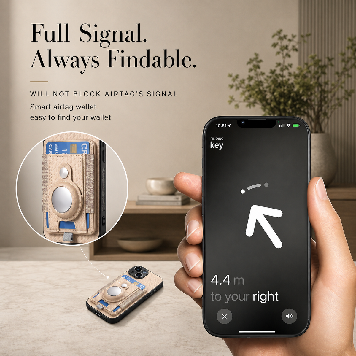 Premium iPhone Case MagSafe Magnetic Wallet Cover AirTag Card Holder Shockproof Anti Scratch Non-Slip PC + TPU Protective Wireless Charging Slim Design