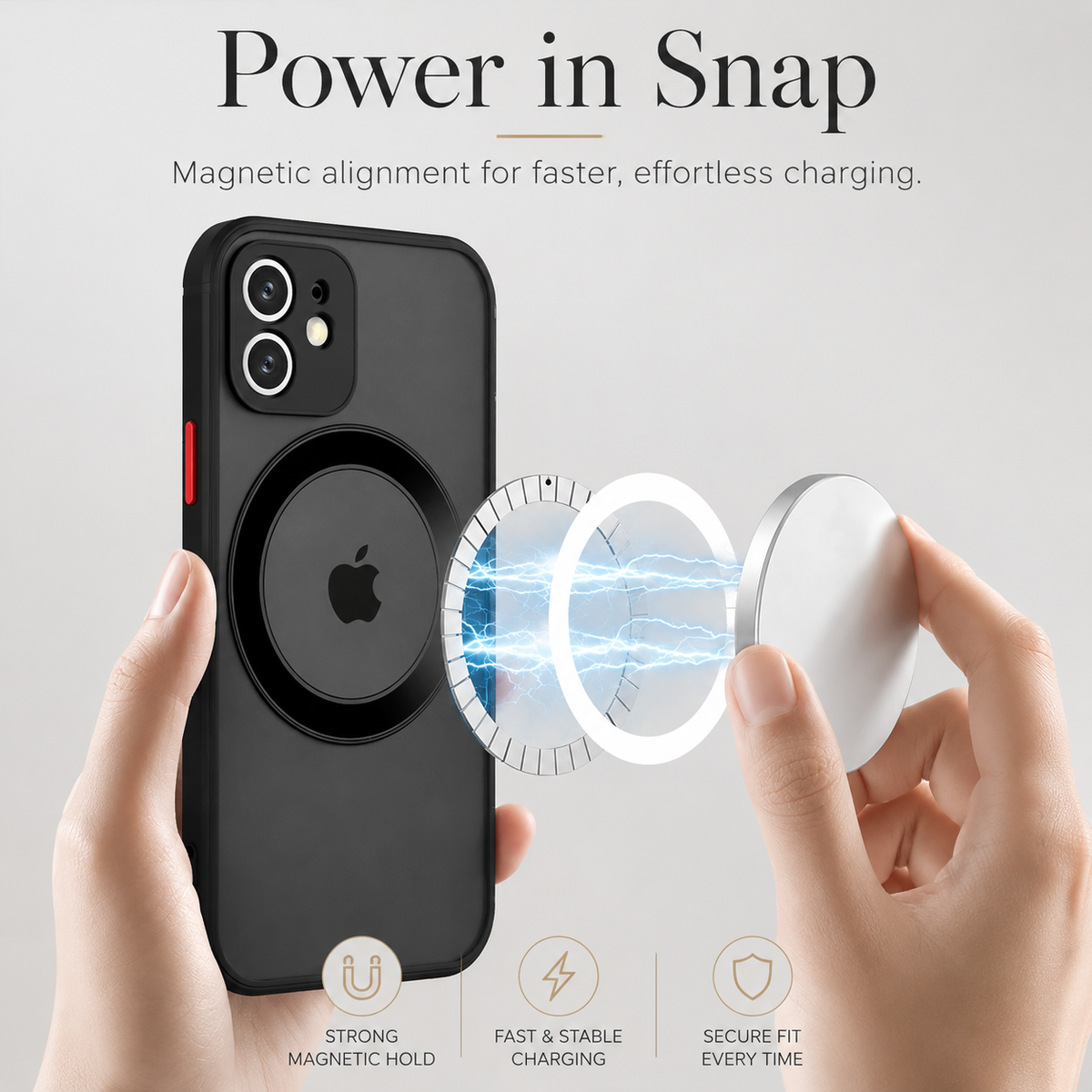 Premium iPhone Case MagSafe Matte Shockproof Protective Cover Camera Lens Protection Anti Scratch Slim Magnetic Soft Grip Full Coverage Minimal Design