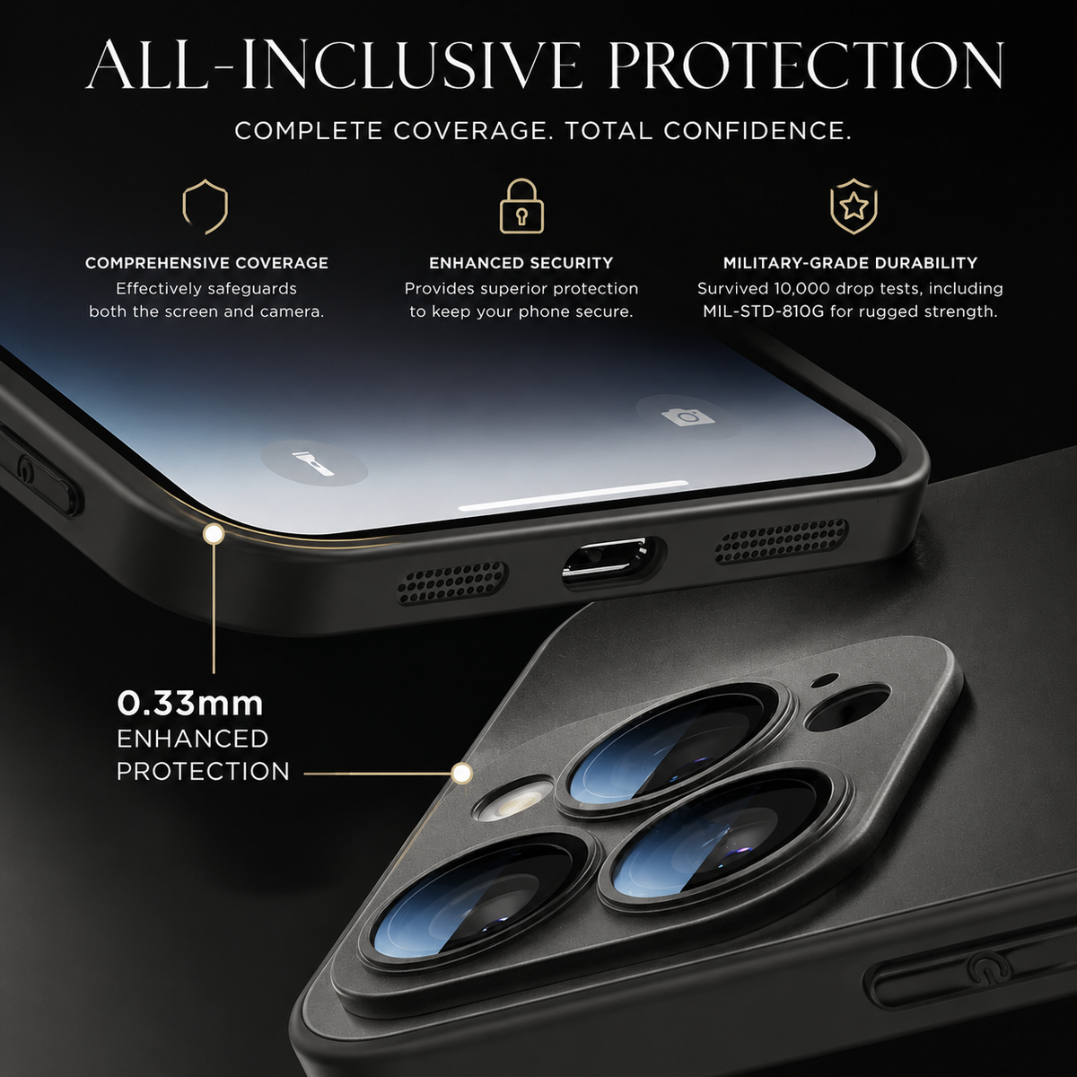 Premium iPhone Case MagSafe Matte Shockproof Protective Cover Camera Lens Protection Magnetic Slim Anti Scratch Soft Grip Full Coverage Minimal Design