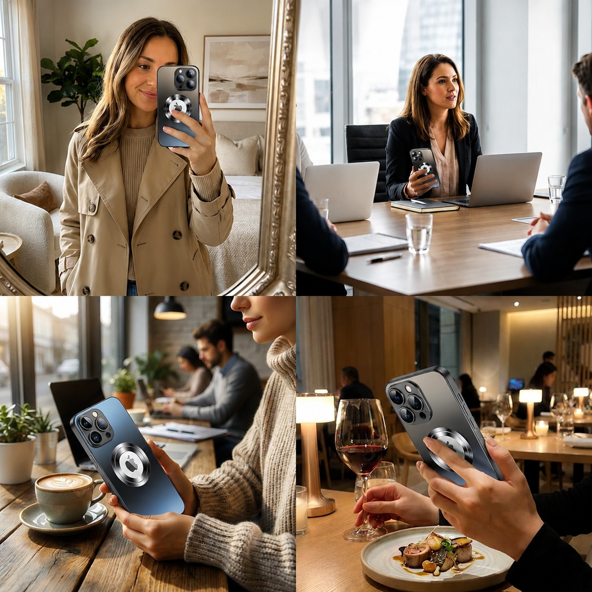 Premium iPhone Case MagSafe Matte Shockproof Protective Cover Camera Lens Protection Magnetic Slim Anti Scratch Soft Grip Full Coverage Minimal Design