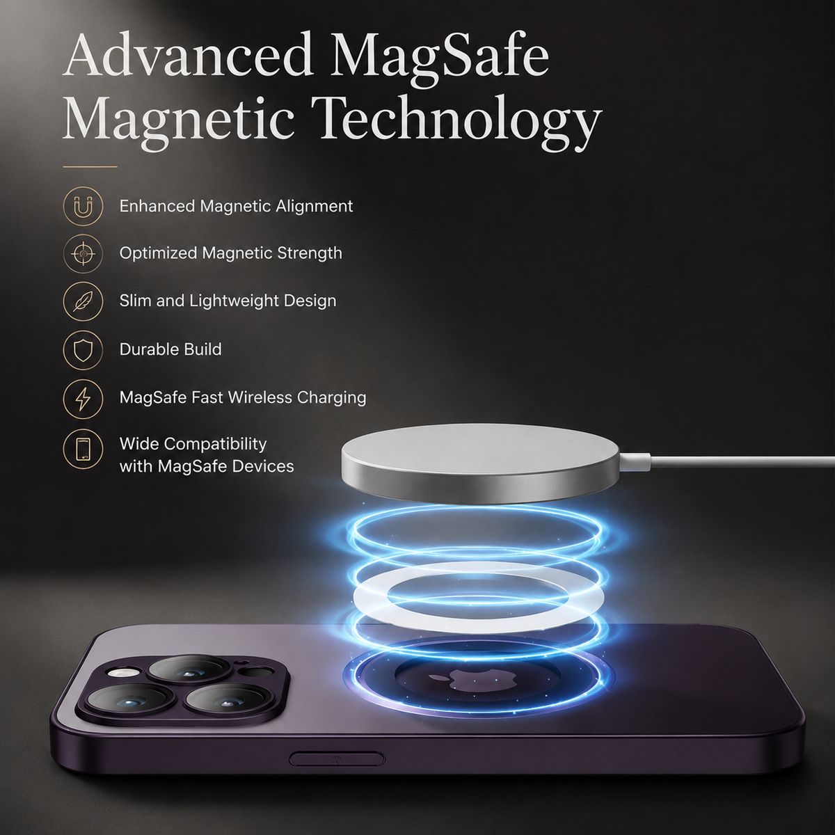 Premium iPhone Case MagSafe Matte Shockproof Protective Cover Camera Lens Protection Magnetic Slim Anti Scratch Soft Grip Full Coverage Minimal Design