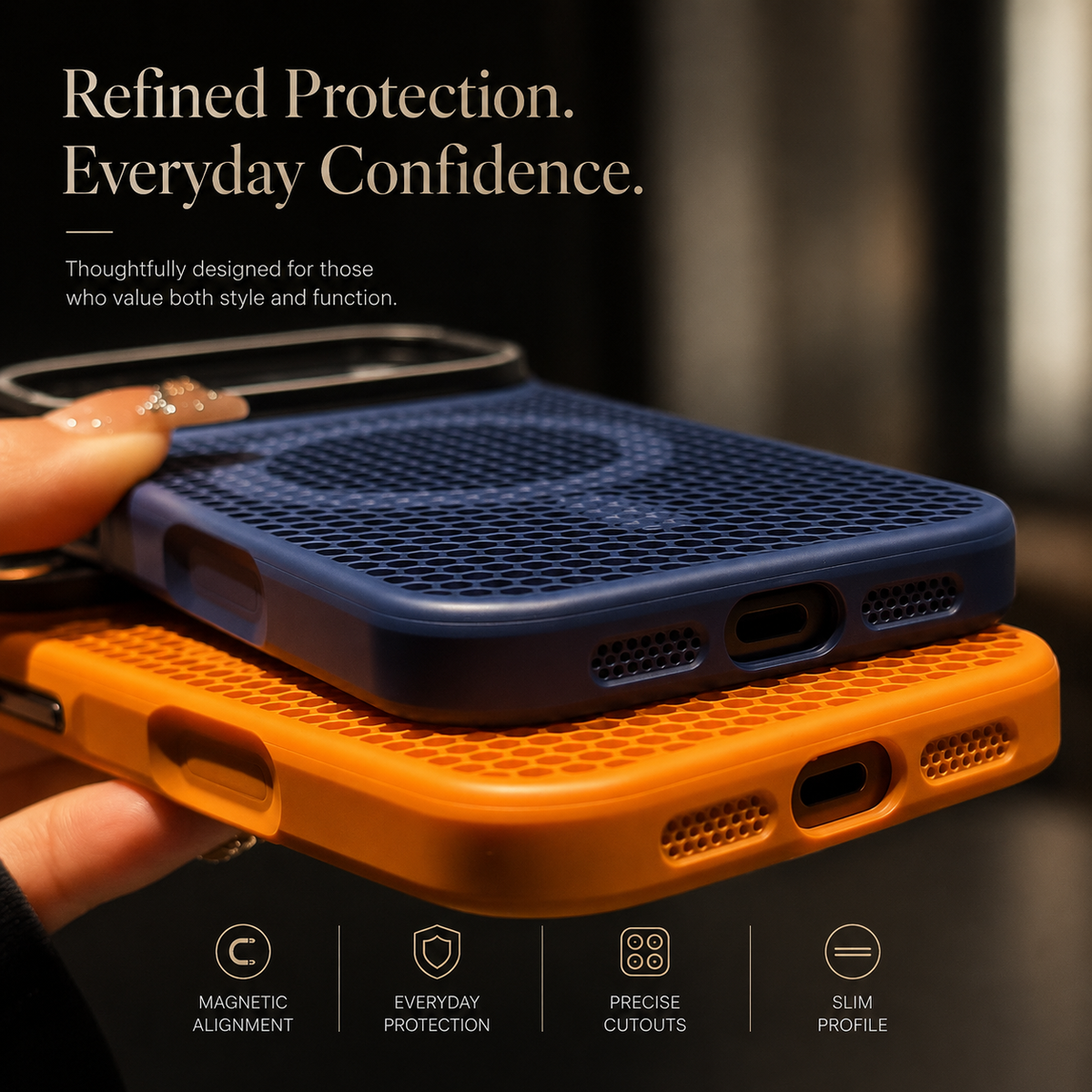 Premium iPhone Case MagSafe Mesh Cooling Magnetic Protective Cover Camera Mount Holder Shockproof Anti Scratch Matte Non Slip Heat Dissipation Tough Case