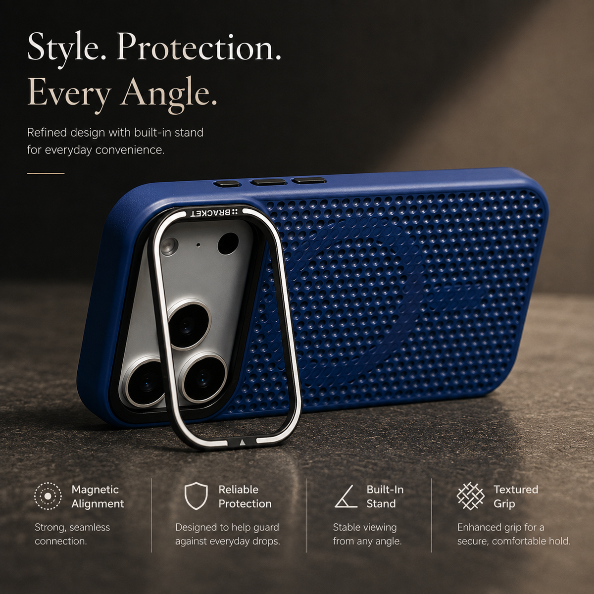 Premium iPhone Case MagSafe Mesh Cooling Magnetic Protective Cover Camera Mount Holder Shockproof Anti Scratch Matte Non Slip Heat Dissipation Tough Case