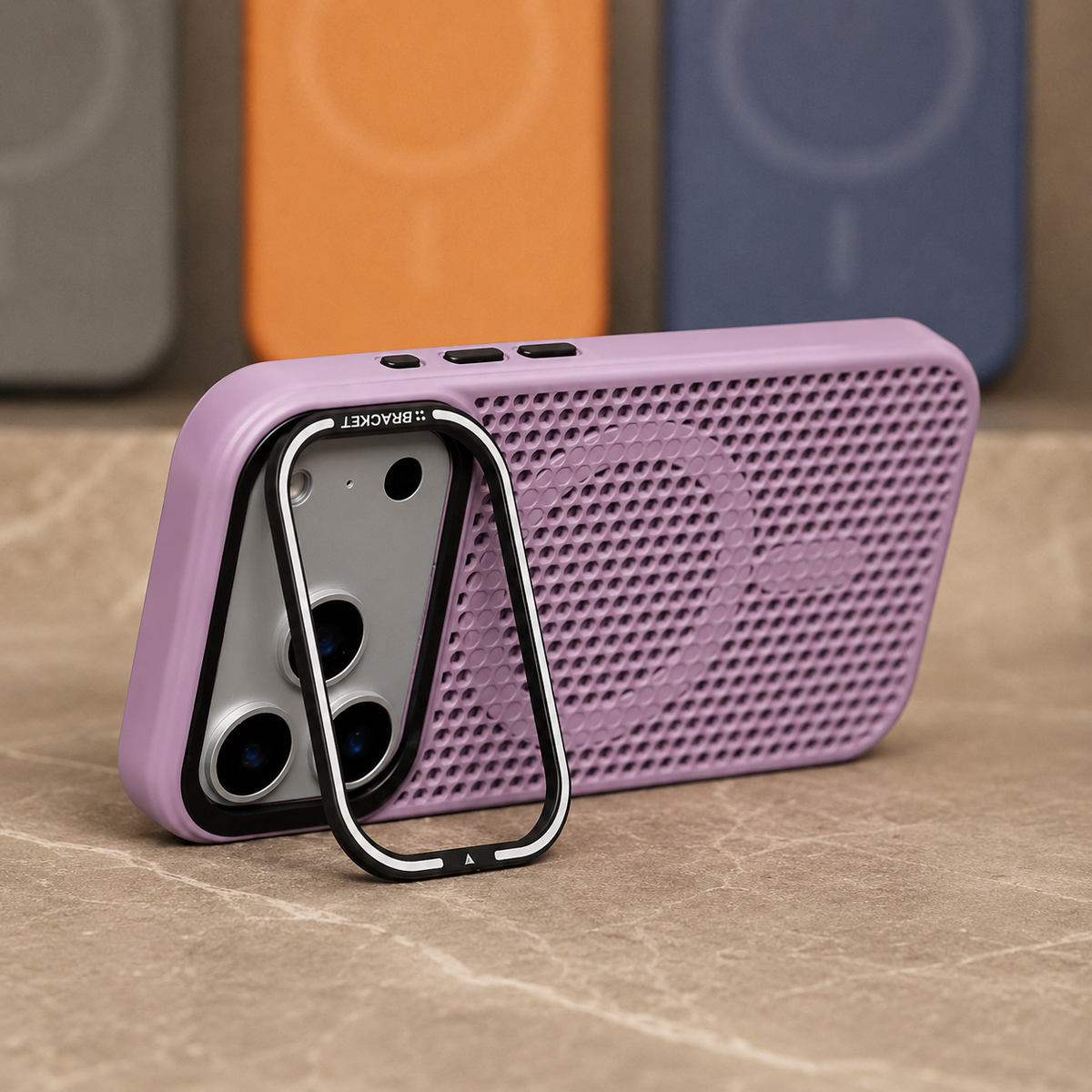 Premium iPhone Case MagSafe Mesh Cooling Magnetic Protective Cover Camera Mount Holder Shockproof Anti Scratch Matte Non Slip Heat Dissipation Tough Case