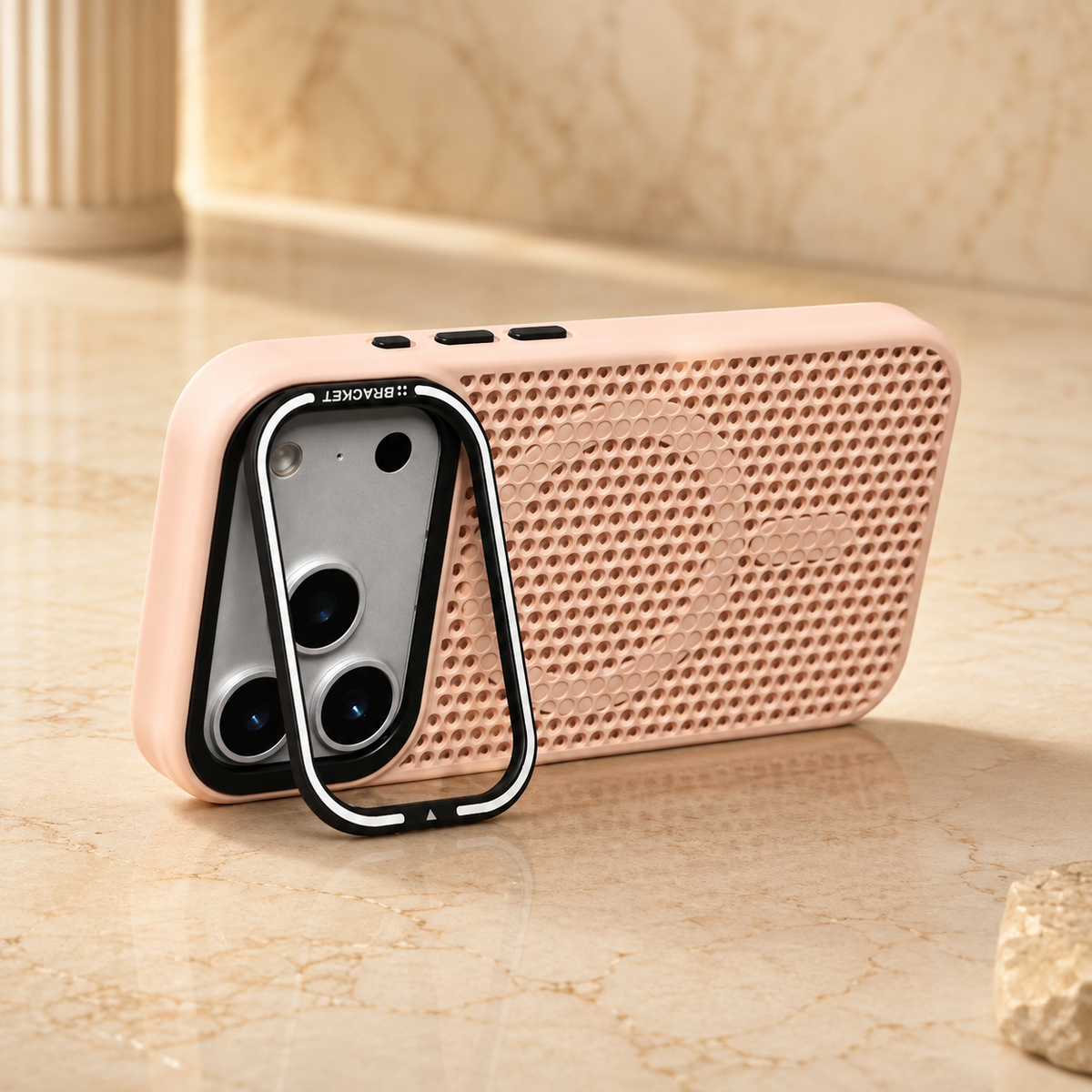 Premium iPhone Case MagSafe Mesh Cooling Magnetic Protective Cover Camera Mount Holder Shockproof Anti Scratch Matte Non Slip Heat Dissipation Tough Case