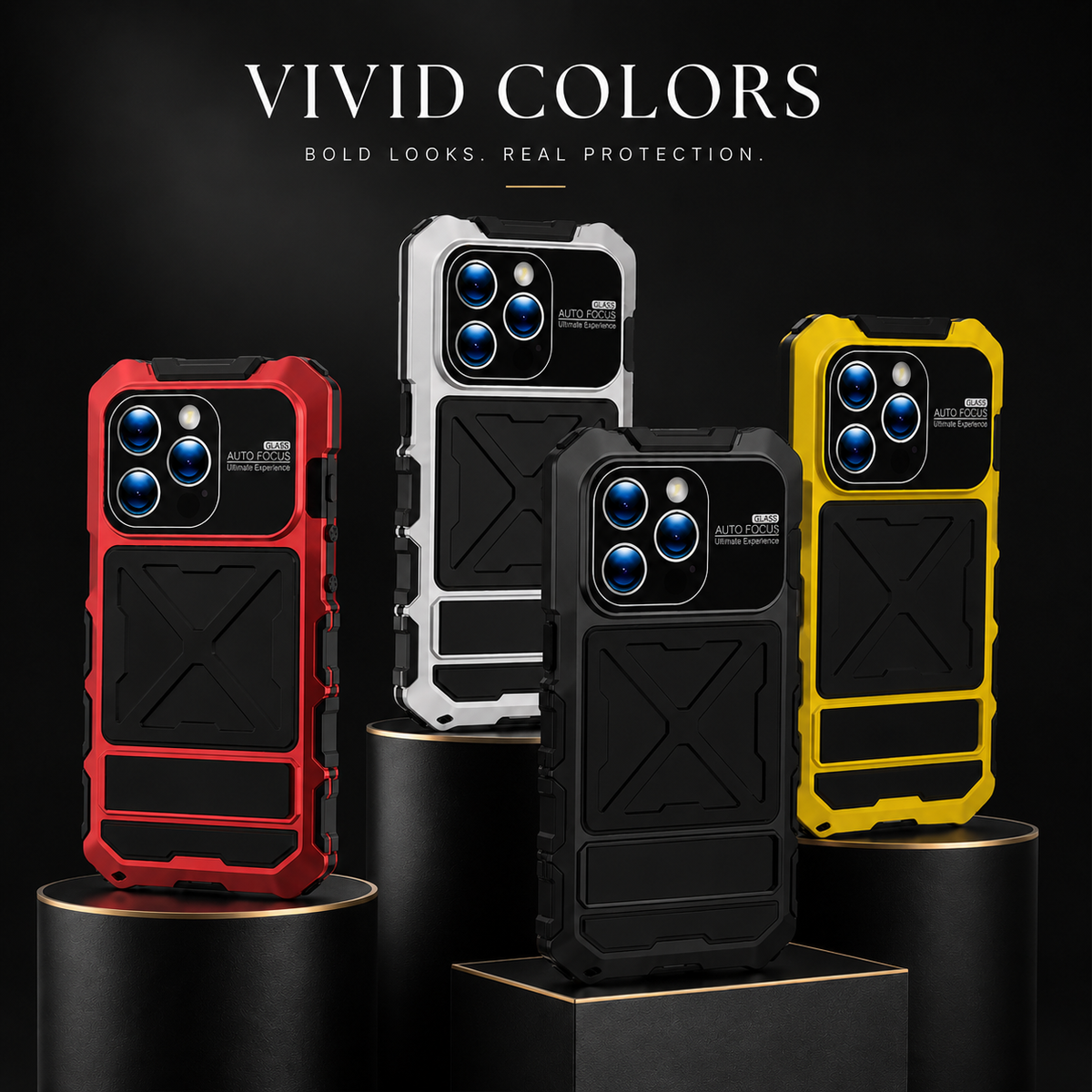 Premium iPhone Case MagSafe Metal Bumper Shockproof Protective Cover Anti Slip Silicone Grip Edge Protection Heavy Slim Frame Full Coverage Design Fit
