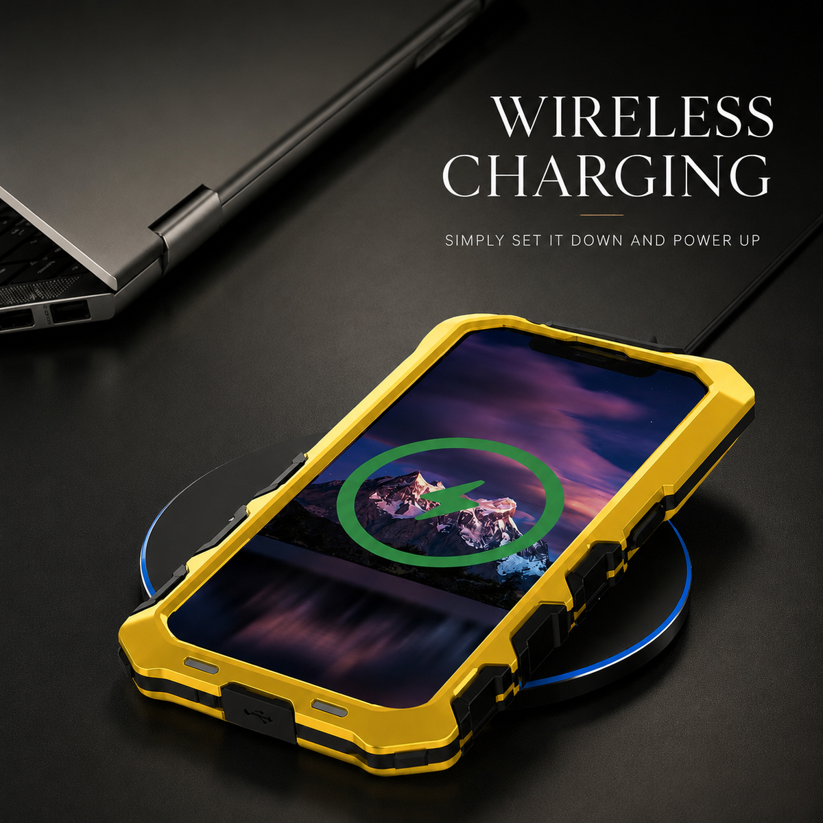Premium iPhone Case MagSafe Metal Bumper Shockproof Protective Cover Anti Slip Silicone Grip Edge Protection Heavy Slim Frame Full Coverage Design Fit
