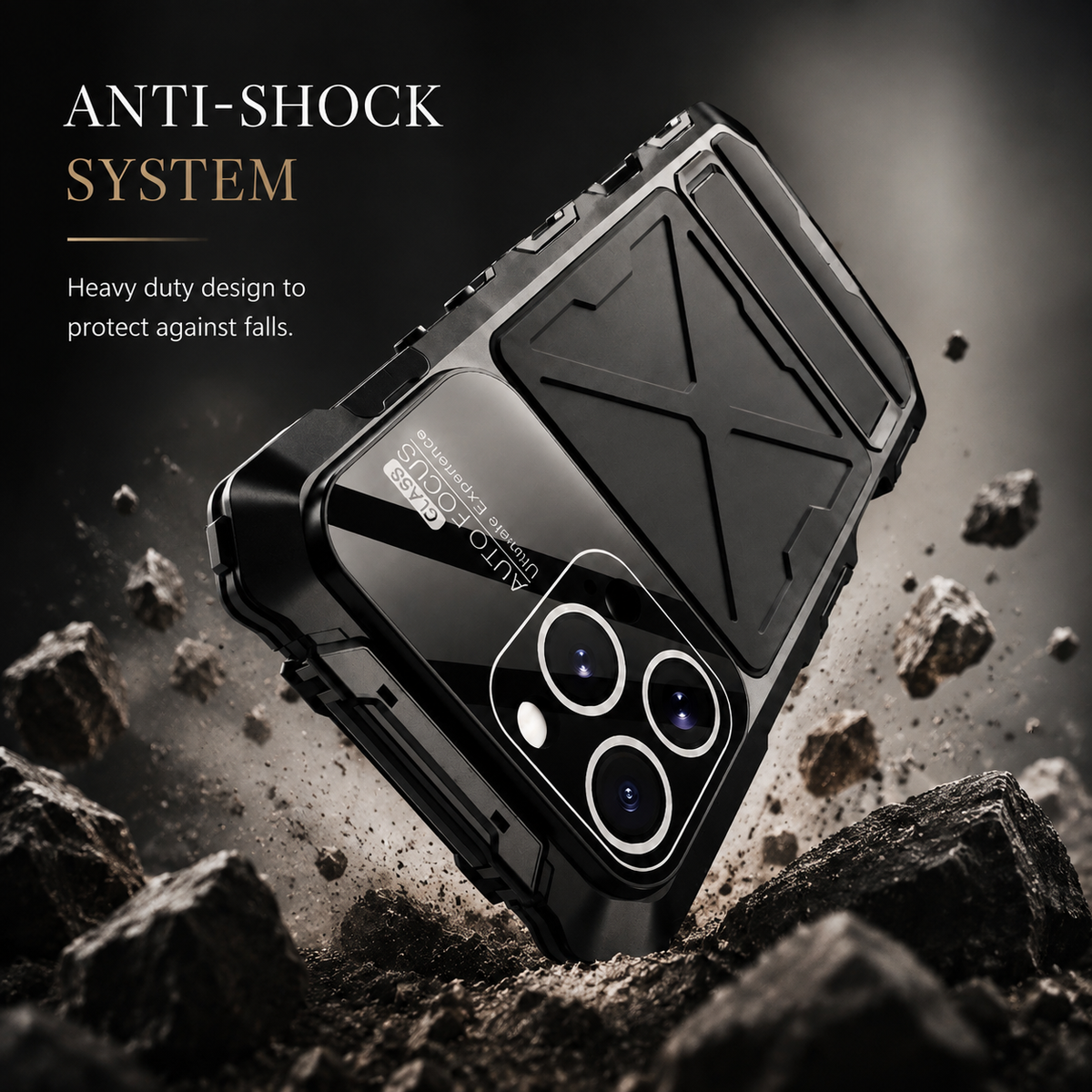 Premium iPhone Case MagSafe Metal Bumper Shockproof Protective Cover Anti Slip Silicone Grip Edge Protection Heavy Slim Frame Full Coverage Design Fit