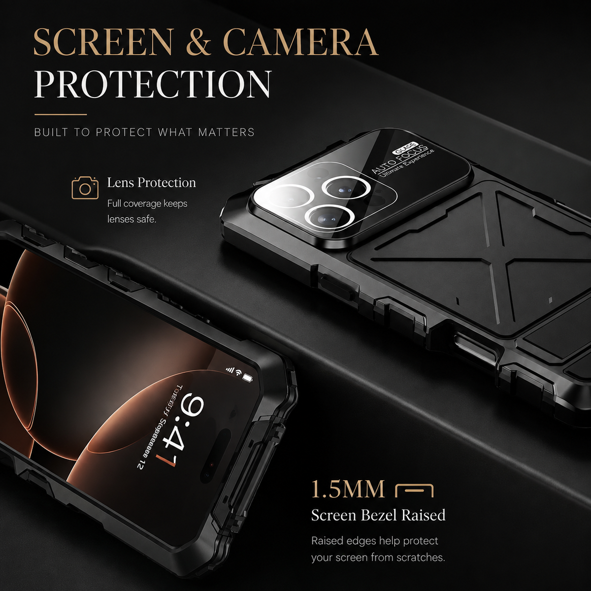 Premium iPhone Case MagSafe Metal Bumper Shockproof Protective Cover Anti Slip Silicone Grip Edge Protection Heavy Slim Frame Full Coverage Design Fit