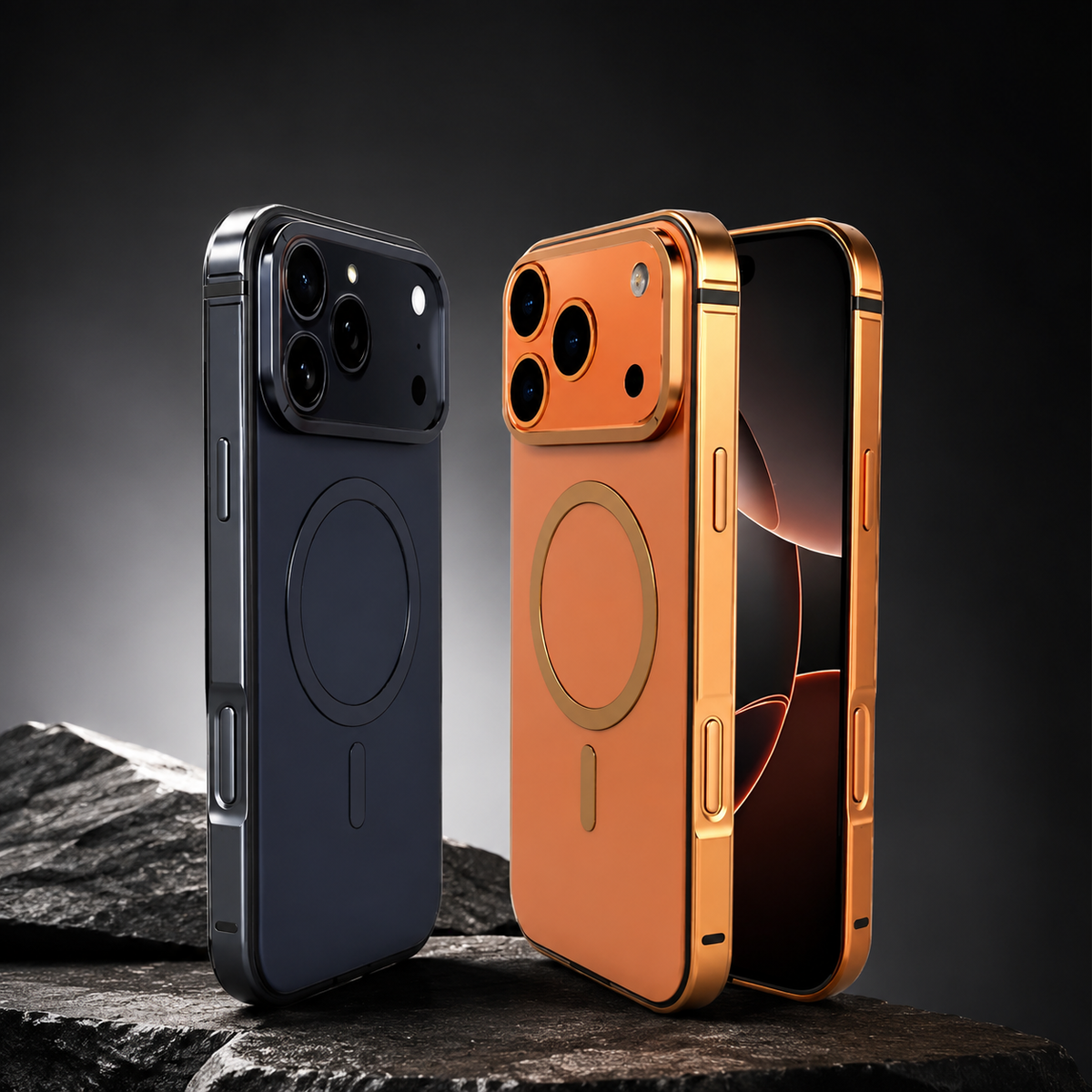 Premium iPhone Case MagSafe Metal Frame Aluminum Alloy Shockproof Anti Drop Protective Cover Scratch Resistant Magnetic Slim Full Coverage