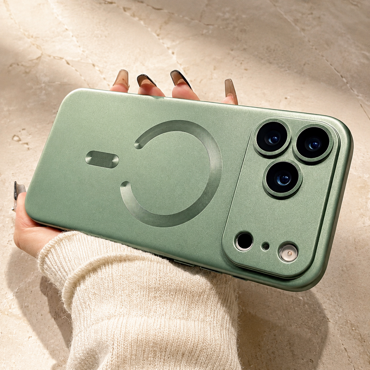 Premium iPhone Case MagSafe Metallic Paint Magnetic Protective Cover Camera Lens Protection Anti Fingerprint Anti Scratch Slim Wireless Charging Design