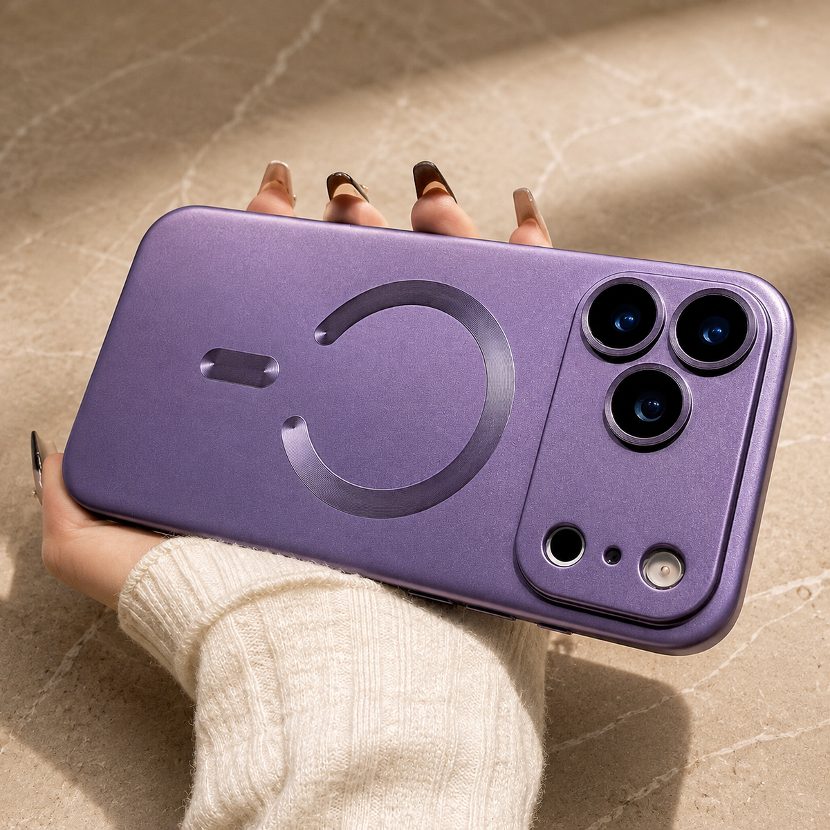 Premium iPhone Case MagSafe Metallic Paint Magnetic Protective Cover Camera Lens Protection Anti Fingerprint Anti Scratch Slim Wireless Charging Design
