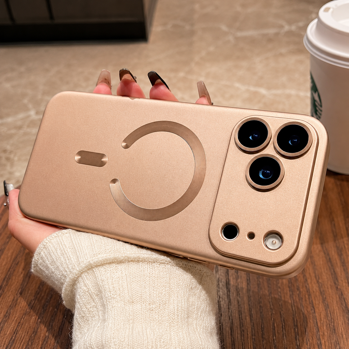 Premium iPhone Case MagSafe Metallic Paint Magnetic Protective Cover Camera Lens Protection Anti Fingerprint Anti Scratch Slim Wireless Charging Design
