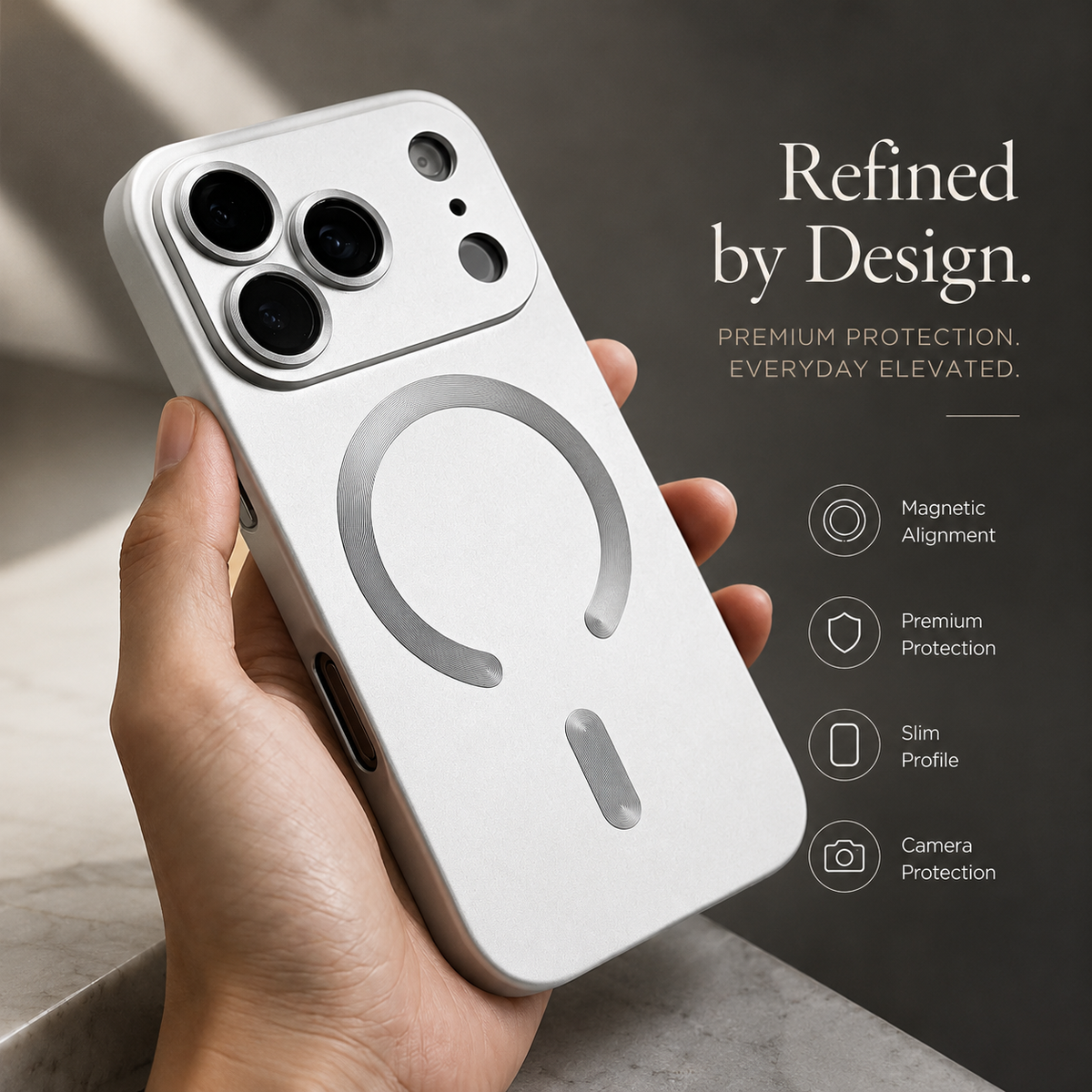 Premium iPhone Case MagSafe Metallic Paint Magnetic Soft TPU Protective Cover Camera Lens Protection Shockproof Anti Scratch Slim Wireless Charging