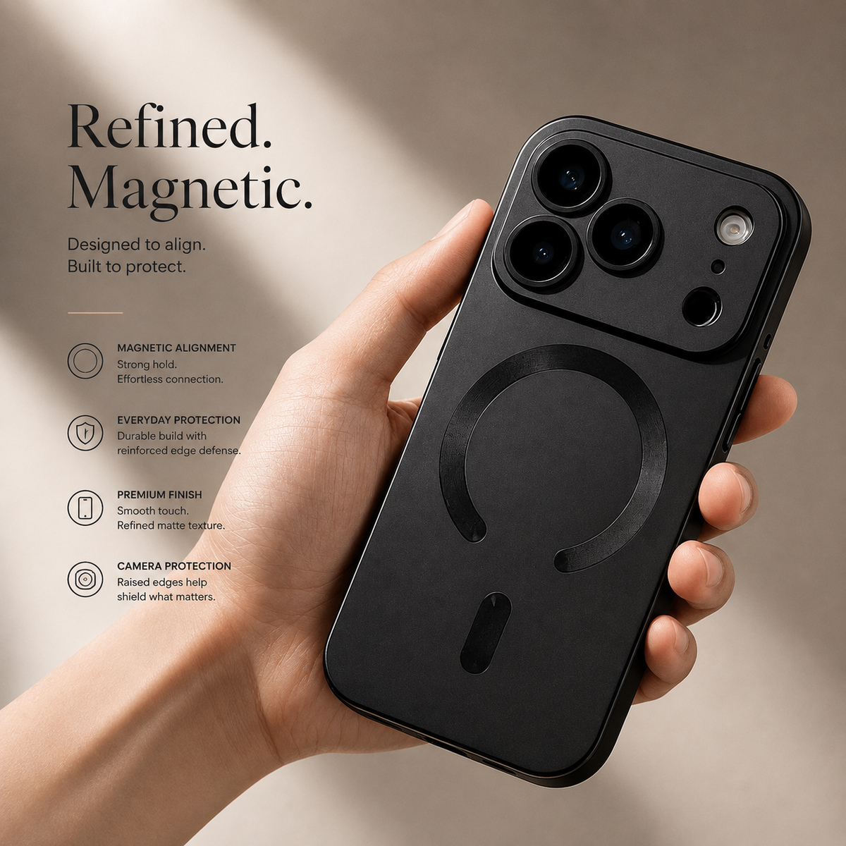 Premium iPhone Case MagSafe Metallic Paint Magnetic Soft TPU Protective Cover Camera Lens Protection Shockproof Anti Scratch Slim Wireless Charging