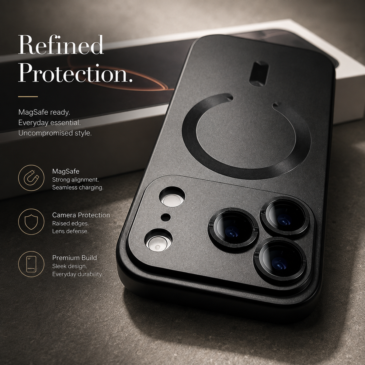 Premium iPhone Case MagSafe Metallic Paint Magnetic Soft TPU Protective Cover Camera Lens Protection Shockproof Anti Scratch Slim Wireless Charging
