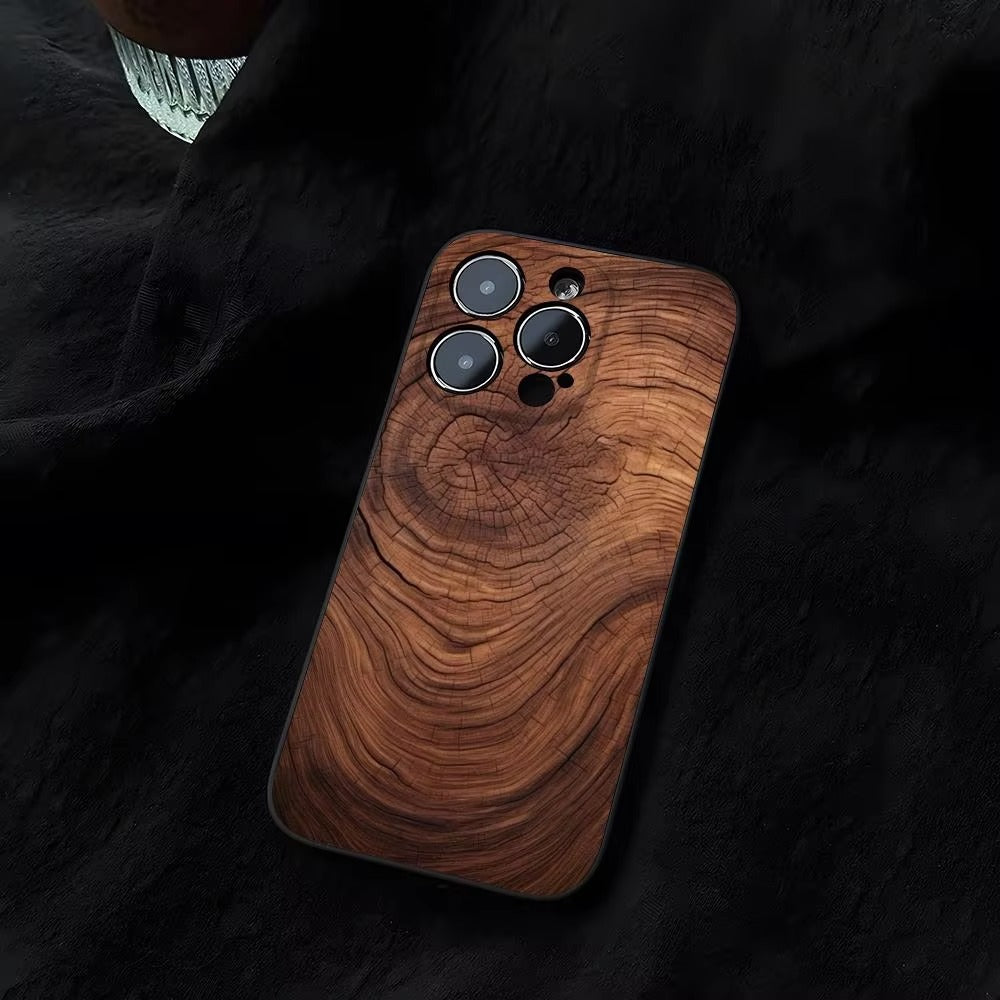 Premium iPhone Case MagSafe Natural Wood Back TPU Bumper Shockproof Magnetic Cover Camera Lens Protection Ultra Thin Slim Protective Design