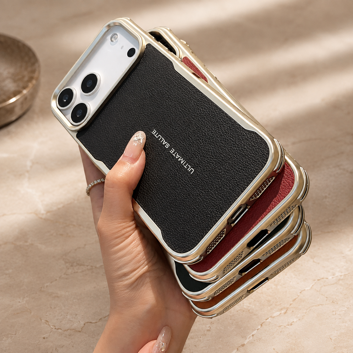Premium iPhone Case MagSafe PU Leather Magnetic Protective Cover Shockproof PC Frame Anti Scratch Dustproof Non Slip Slim Full Coverage Modern Design
