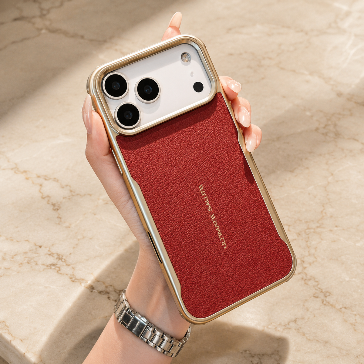 Premium iPhone Case MagSafe PU Leather Magnetic Protective Cover Shockproof PC Frame Anti Scratch Dustproof Non Slip Slim Full Coverage Modern Design