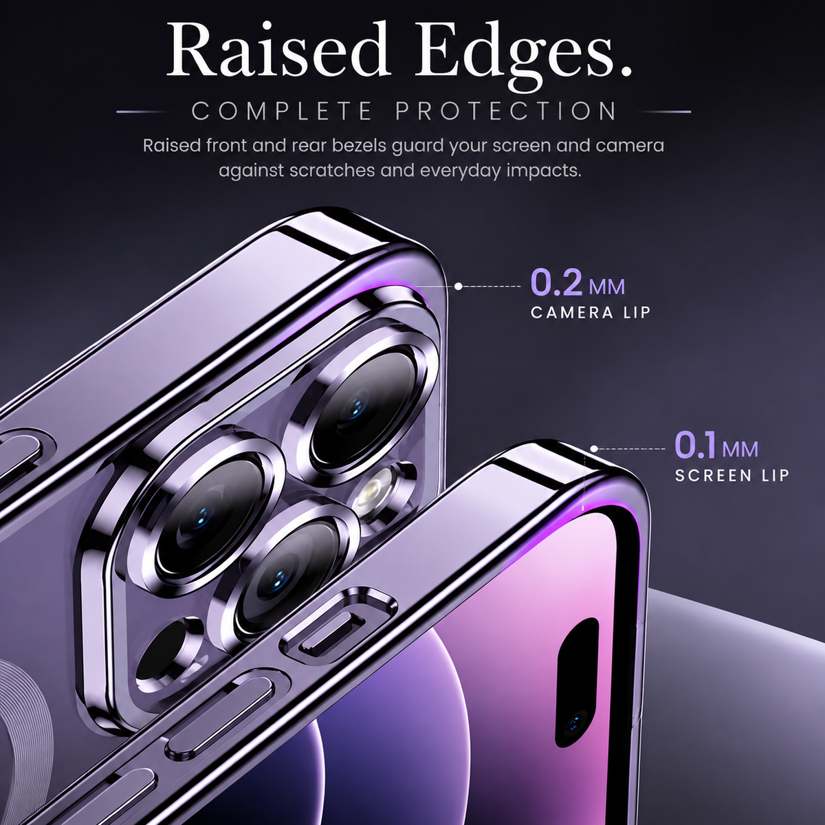 Premium iPhone Case MagSafe Plating Clear Cover with Magnetic Wireless Charging Lens Protector Anti-Fingerprint Scratch-Resistant Design