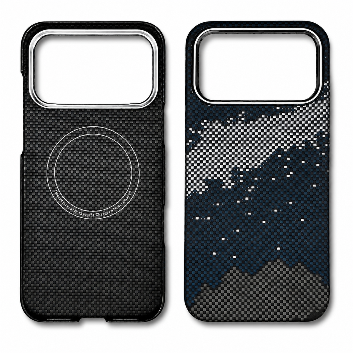 Premium iPhone Case MagSafe Real Carbon Fiber Aramid Fiber Ultra Thin Shockproof Matte Anti Fingerprint Protective Cover Full Coverage Slim Fit Design