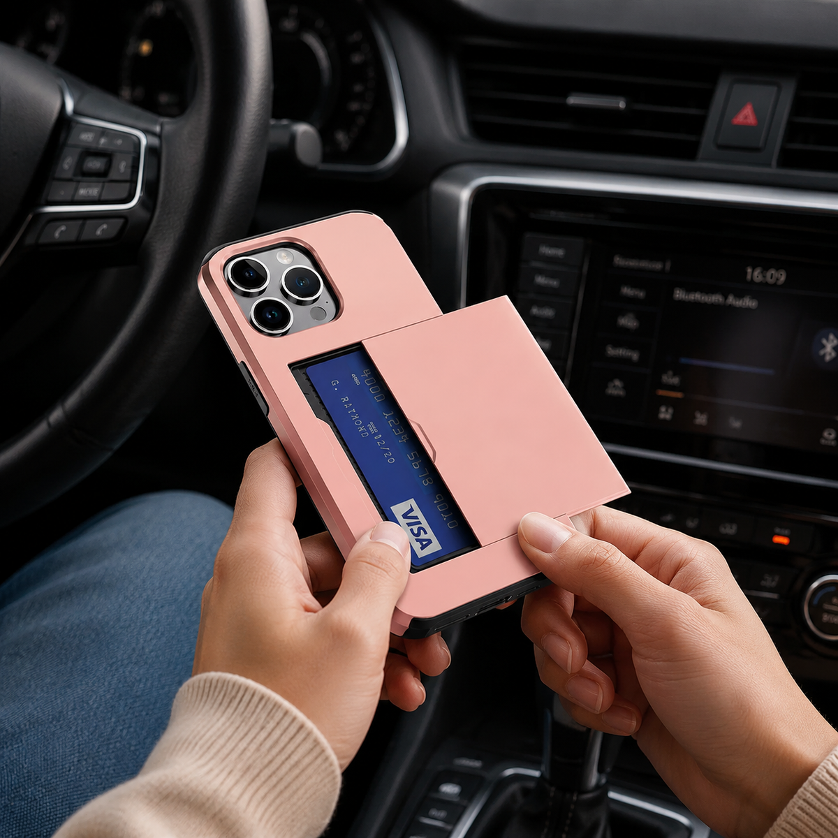 Premium iPhone Case MagSafe Rugged Slide Wallet Card Holder PC TPU Shockproof Protective Cover Anti Fingerprint Scratch Resistant Non Slip Armor Build