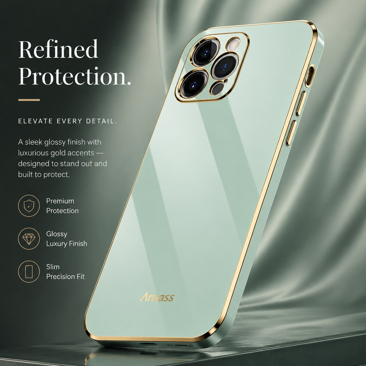 Premium iPhone Case MagSafe Silicone Shockproof Glossy Square Texture Camera Lens Protection Anti Scratch Ultra Thin Protective Cover Magnetic Fit