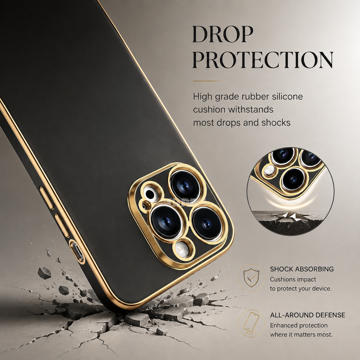 Premium iPhone Case MagSafe Silicone Shockproof Glossy Square Texture Camera Lens Protection Anti Scratch Ultra Thin Protective Cover Magnetic Fit