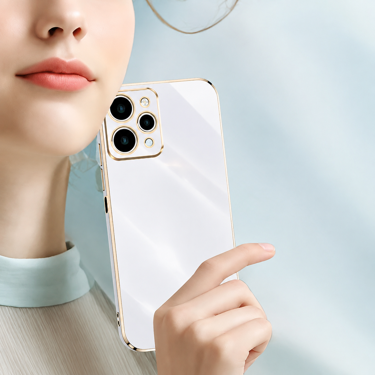 Premium iPhone Case MagSafe Silicone Shockproof Glossy Square Texture Camera Lens Protection Anti Scratch Ultra Thin Protective Cover Magnetic Fit