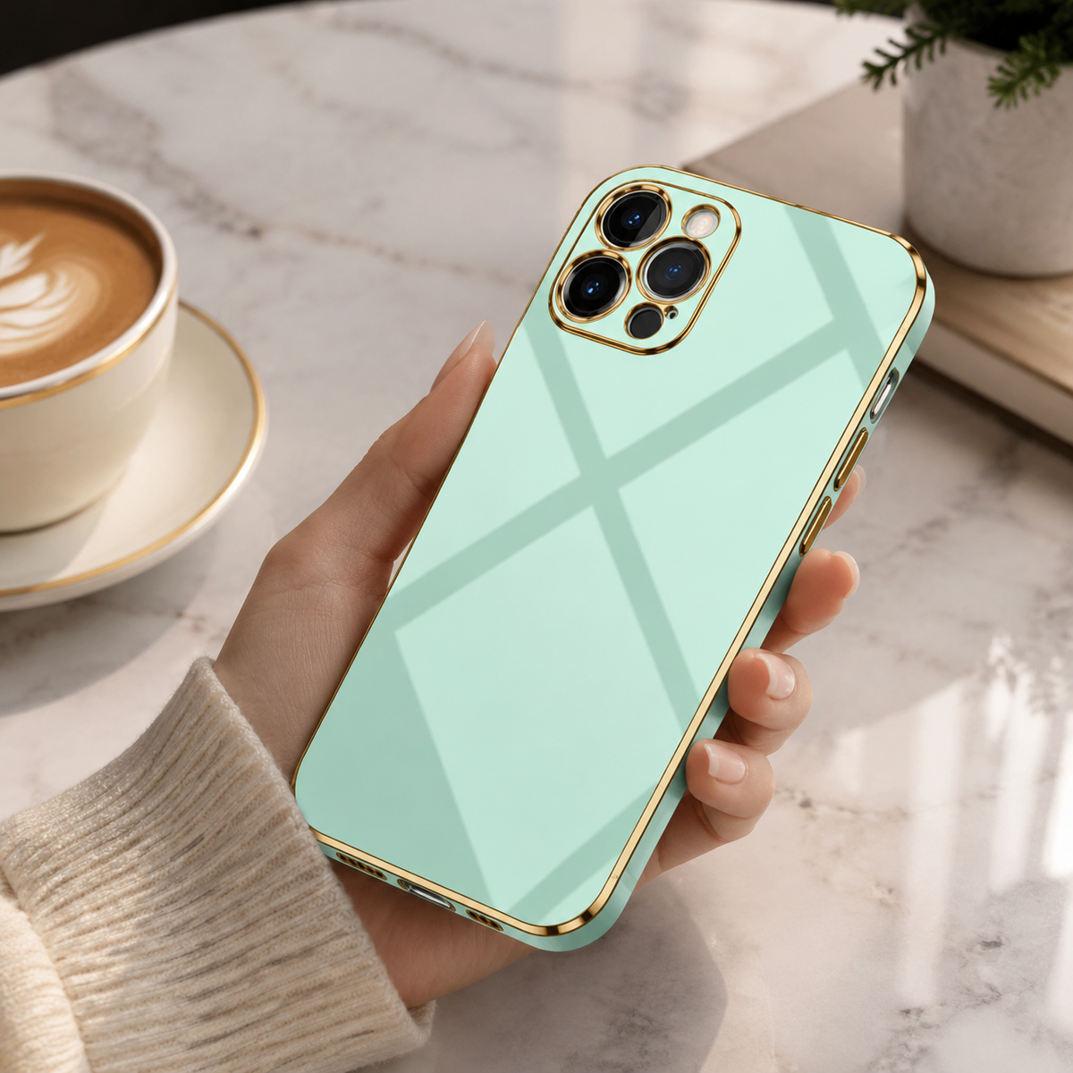 Premium iPhone Case MagSafe Silicone Shockproof Glossy Square Texture Camera Lens Protection Anti Scratch Ultra Thin Protective Cover Magnetic Fit